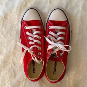 Classic red Converse Chuck Taylors.